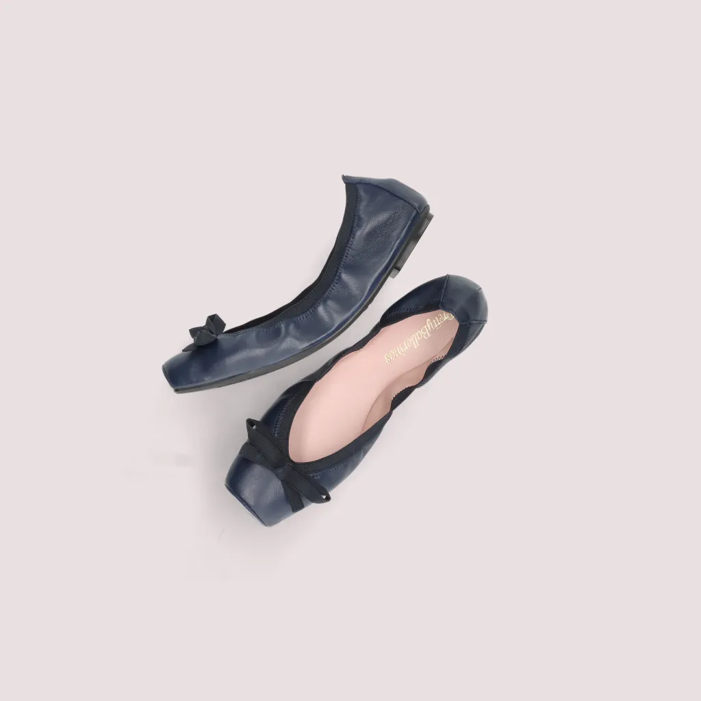 Kristen|כחול|נעלי בובה|נעלי בלרינה|נעליים שטוחות|נעליים נוחות|ballerinas