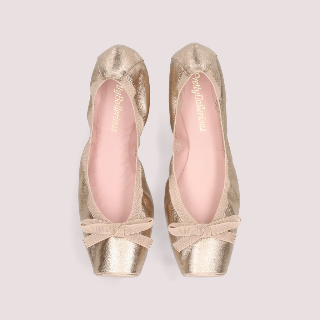 Kristen|זהב|נעלי בובה|נעלי בלרינה|נעליים שטוחות|נעליים נוחות|ballerinas