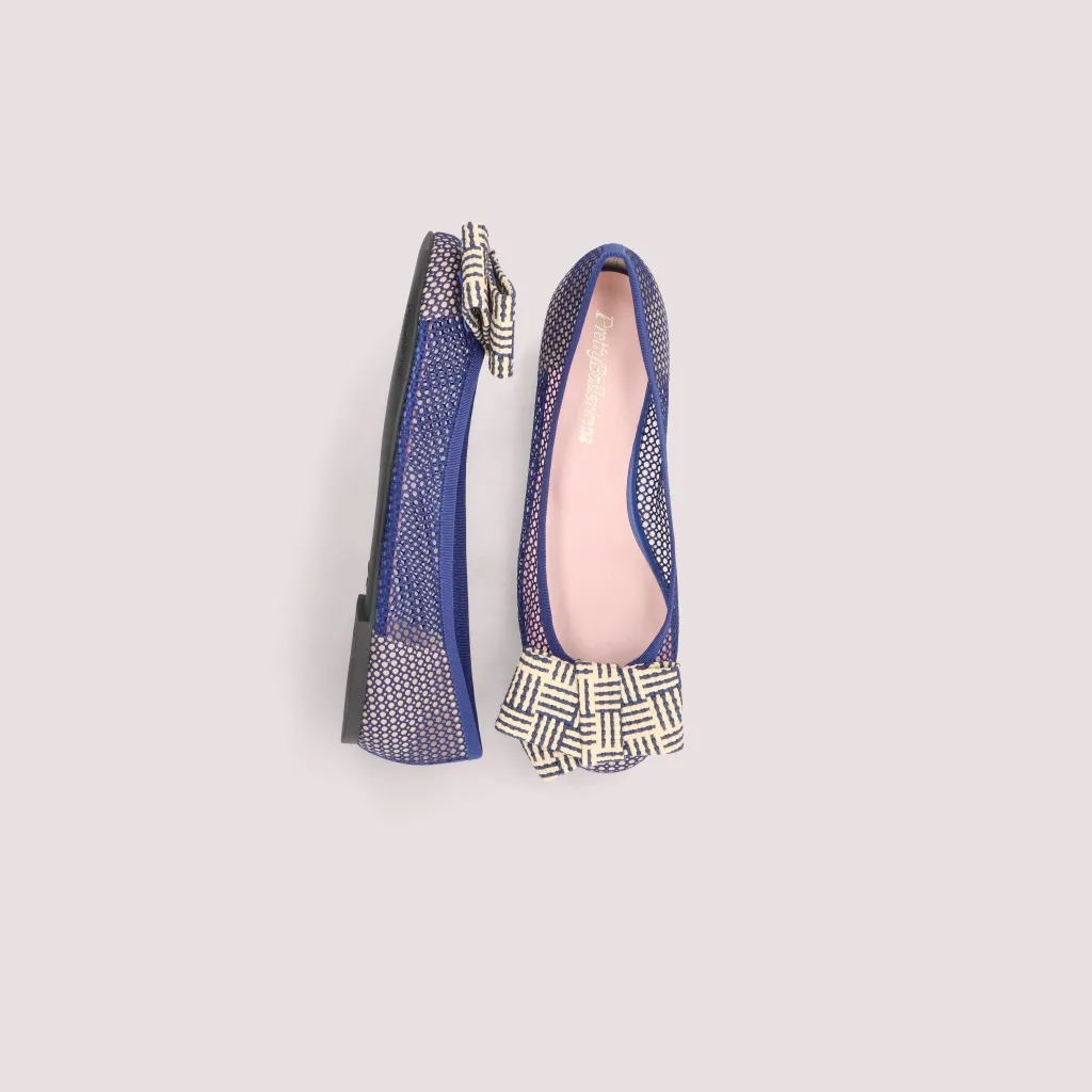 Rosario|כחול|נעלי בובה|נעלי בלרינה|נעליים שטוחות|נעליים נוחות|ballerinas