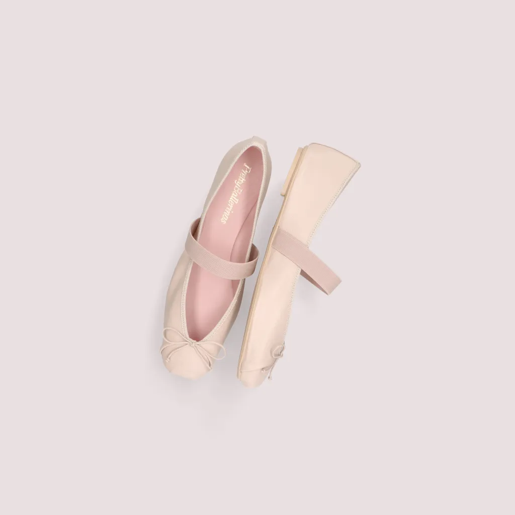 Kristen|ורוד|נעלי בובה|נעלי בלרינה|נעליים שטוחות|נעליים נוחות|ballerinas