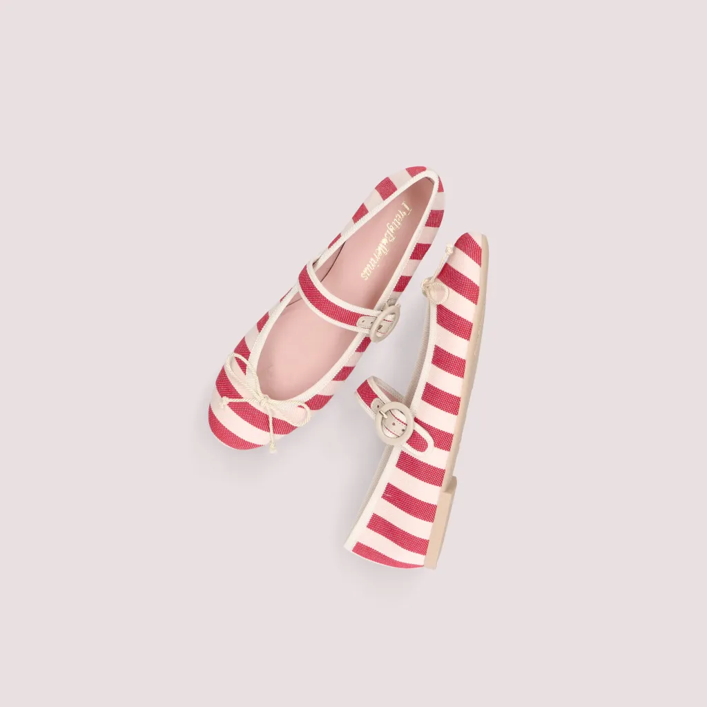 Nicole|אדום|נעלי בובה|נעלי בלרינה|נעליים שטוחות|נעליים נוחות|ballerinas