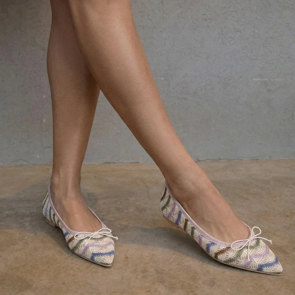 Ella|סגול|כחול|אפור|נעלי בובה|נעלי בלרינה|נעליים שטוחות|נעליים נוחות|ballerinas