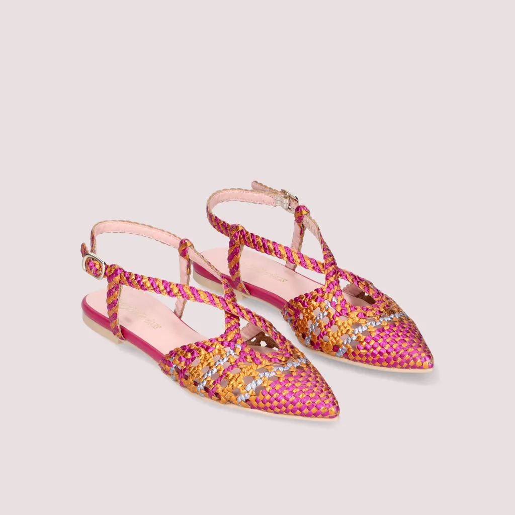 Ella|פוקסיה|כתום|אפור|נעלי בובה|נעלי בלרינה|נעליים שטוחות|נעליים נוחות|ballerinas