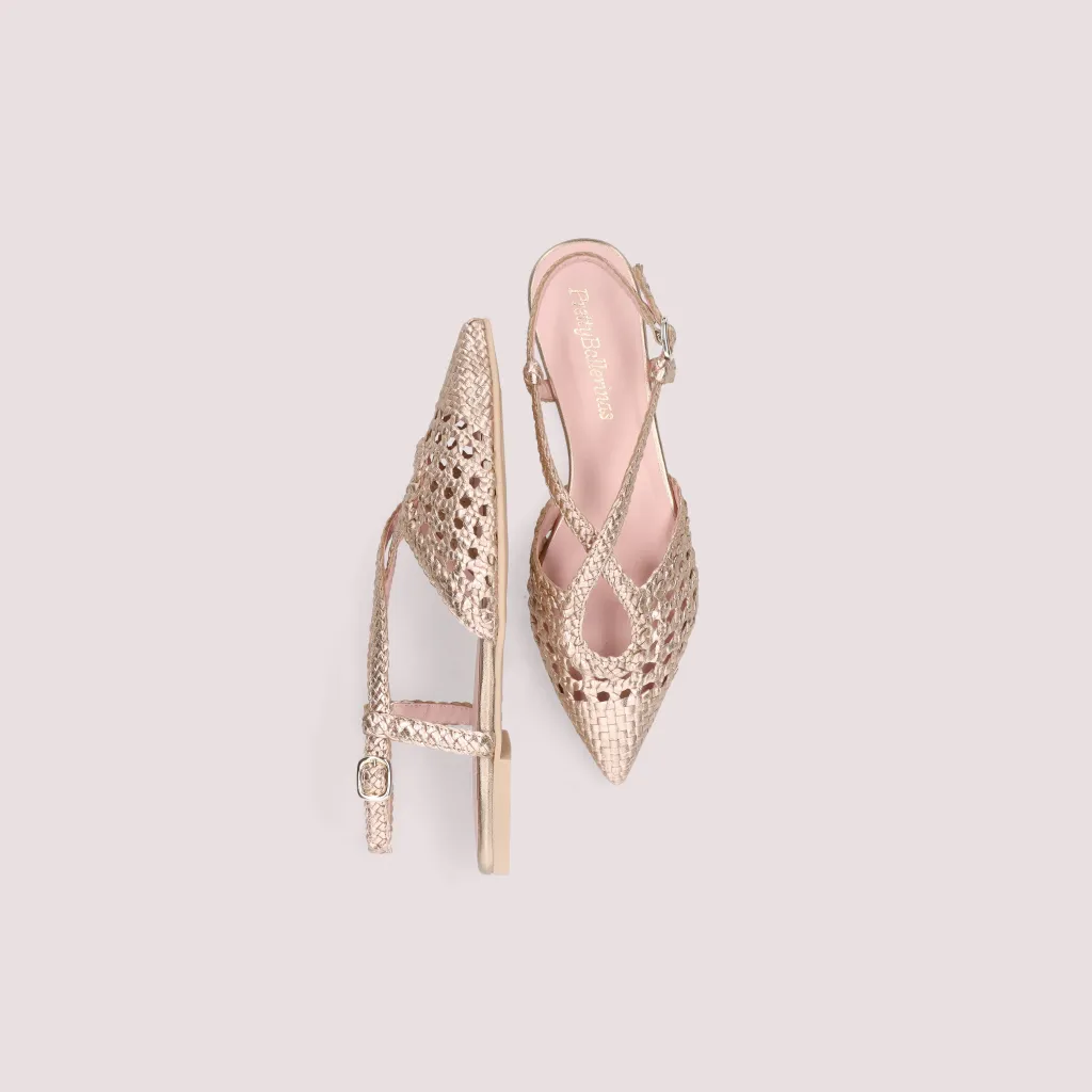 Ella|זהב|נעלי בובה|נעלי בלרינה|נעליים שטוחות|נעליים נוחות|ballerinas