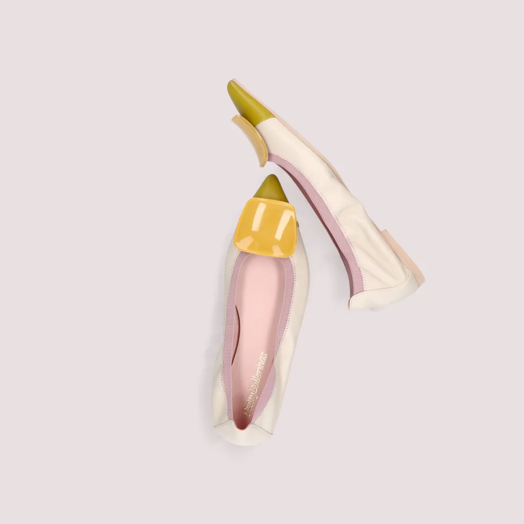 Paris|ירוק|פנינה|נעלי בובה|נעלי בלרינה|נעליים שטוחות|נעליים נוחות|ballerinas