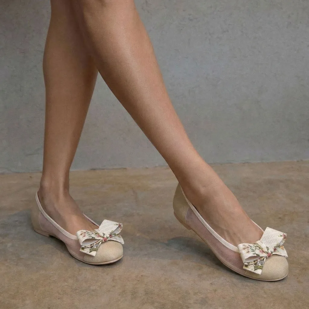 Rosario|פנינה|לבן|נעלי בובה|נעלי בלרינה|נעליים שטוחות|נעליים נוחות|ballerinas