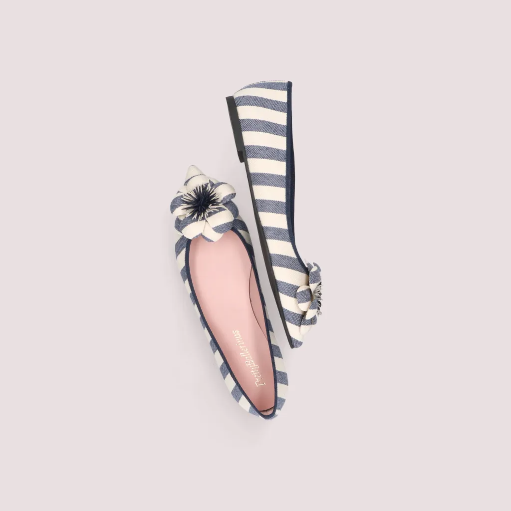 Ella|כחול|נעלי בובה|נעלי בלרינה|נעליים שטוחות|נעליים נוחות|ballerinas