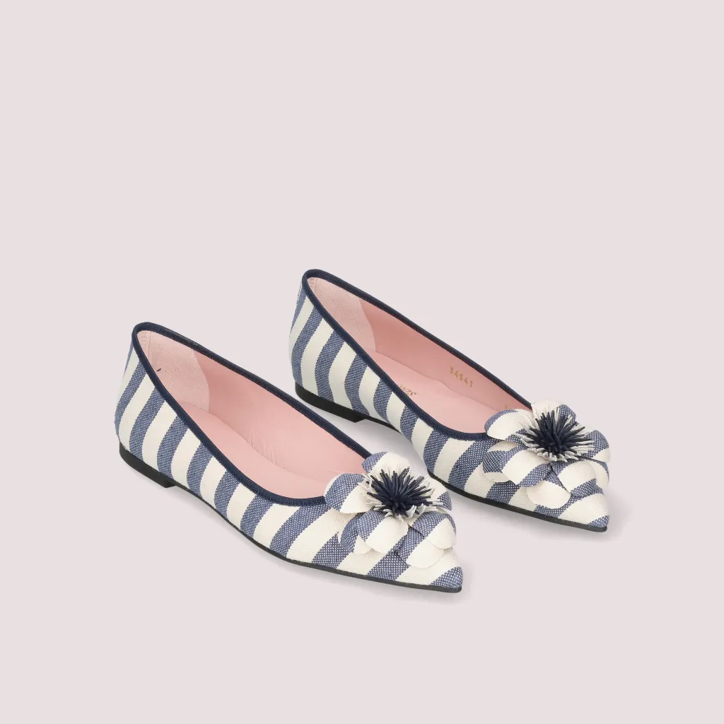 Ella|כחול|נעלי בובה|נעלי בלרינה|נעליים שטוחות|נעליים נוחות|ballerinas