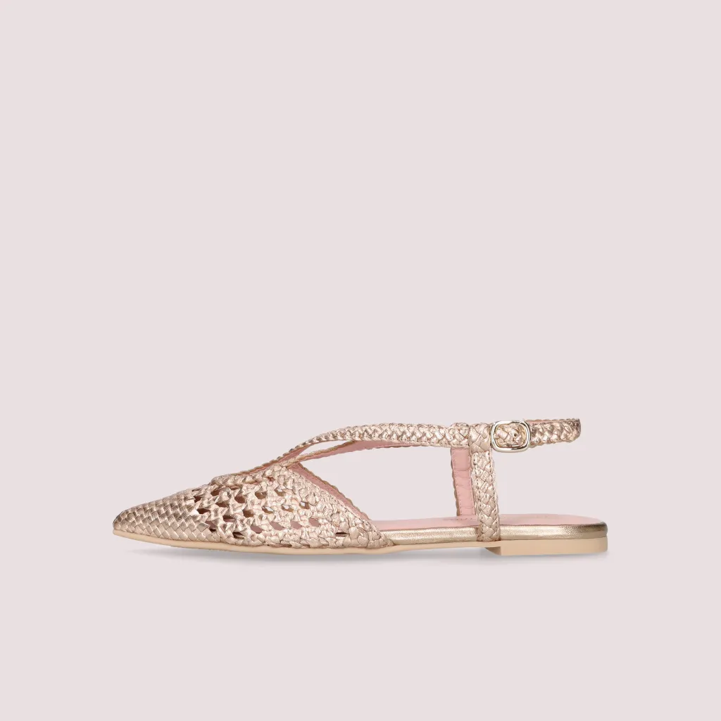 Ella|זהב|נעלי בובה|נעלי בלרינה|נעליים שטוחות|נעליים נוחות|ballerinas