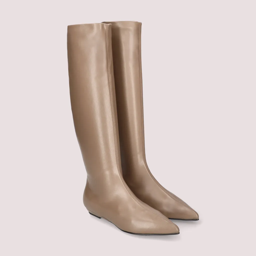 Kamala|חום|מגפיים|מגפיים לנשים|מגפי עור לנשים