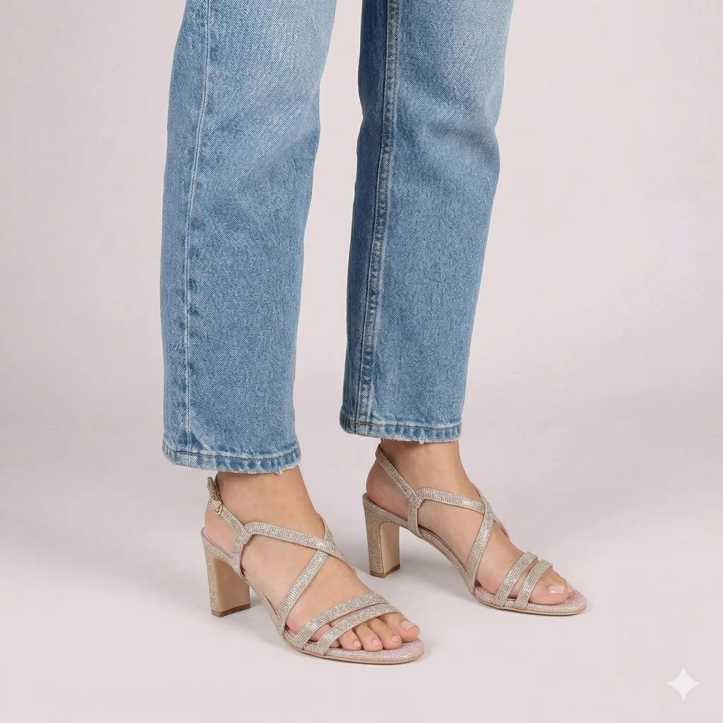 Maria|כסף|עקב|נעלי עקב|Heels