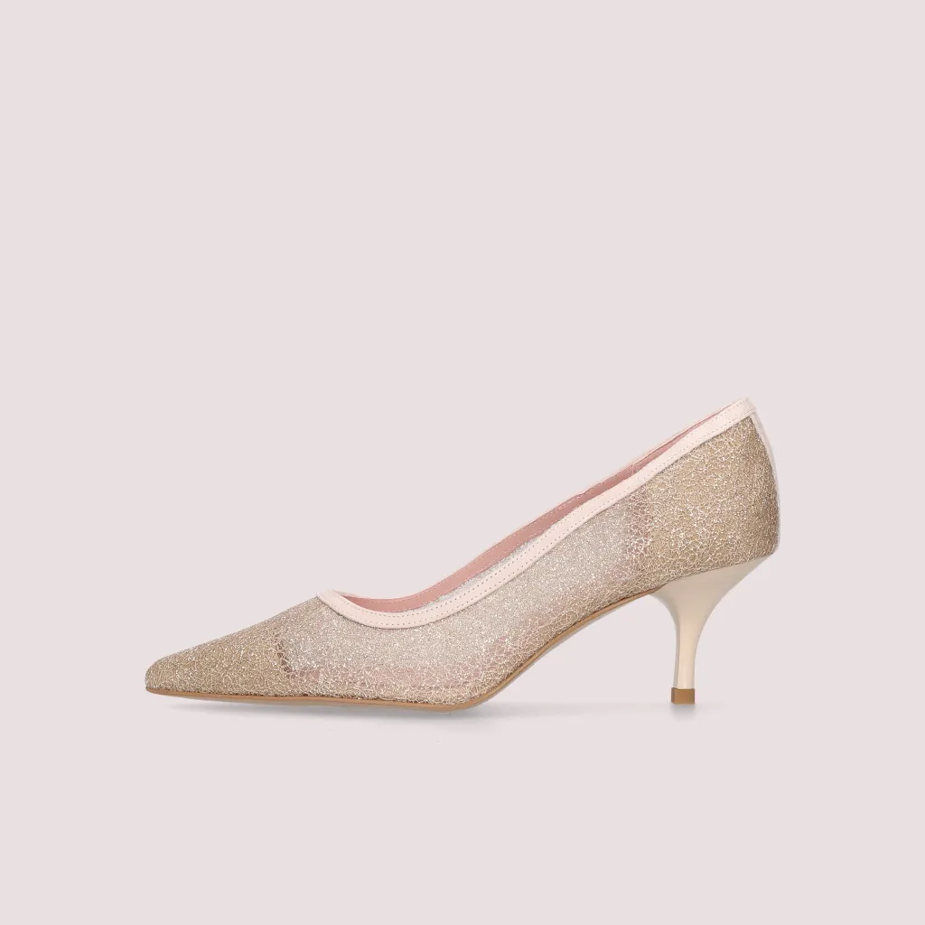 Tirana|זהב|ורוד|עקב|נעלי עקב|Heels