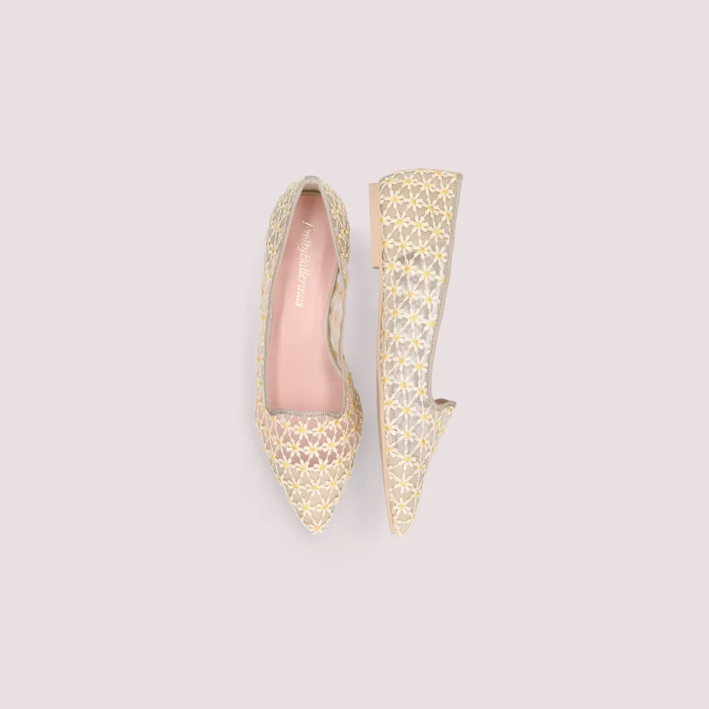 Ella|צהוב|חום|שקוף|נעלי בובה|נעלי בלרינה|נעליים שטוחות|נעליים נוחות|ballerinas