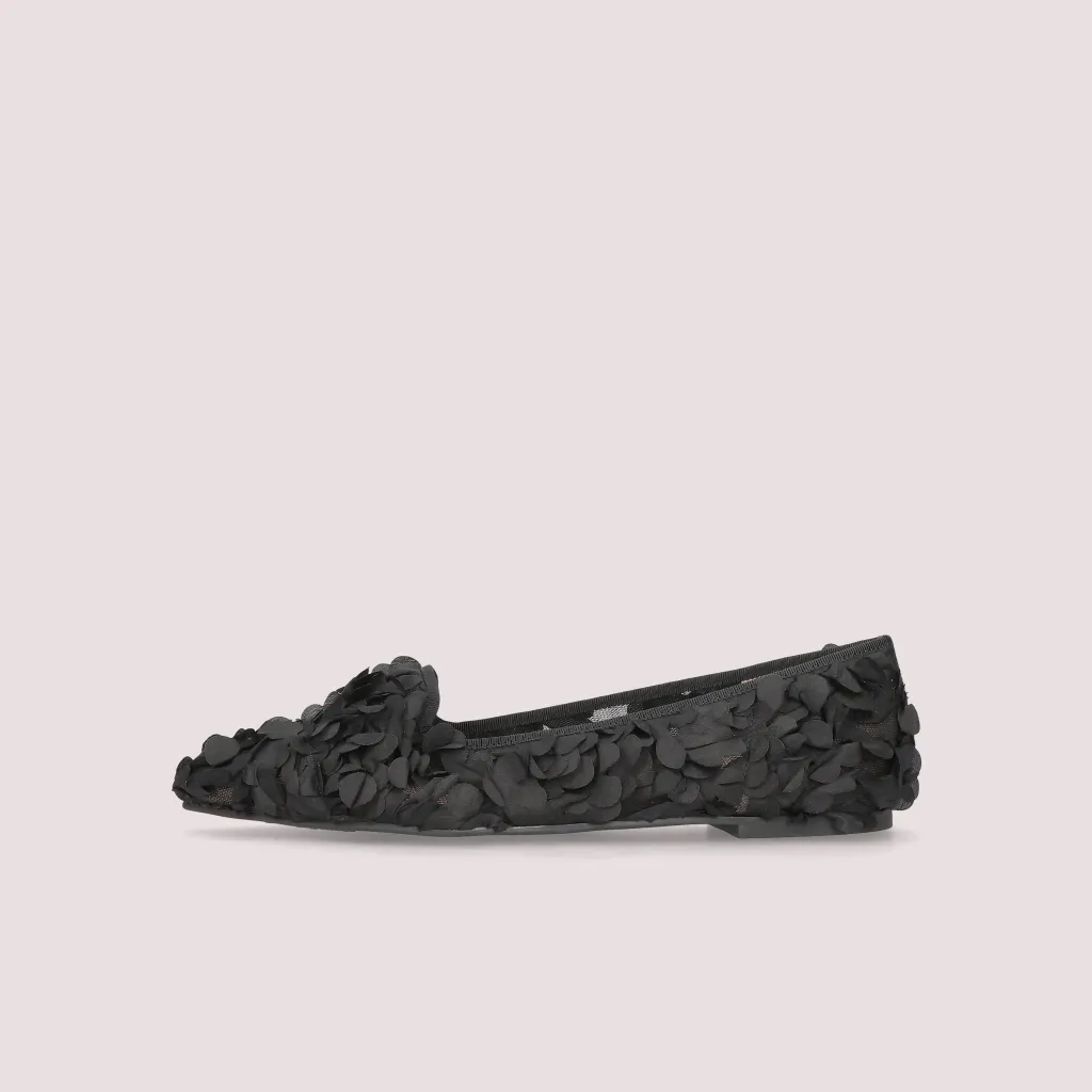 Ella|שחור|שקוף|נעלי בובה|נעלי בלרינה|נעליים שטוחות|נעליים נוחות|ballerinas