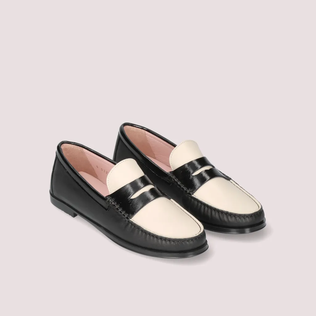Josephine|שחור|אבן|מוקסין|מוקסינים|נעליים שטוחות|moccasin